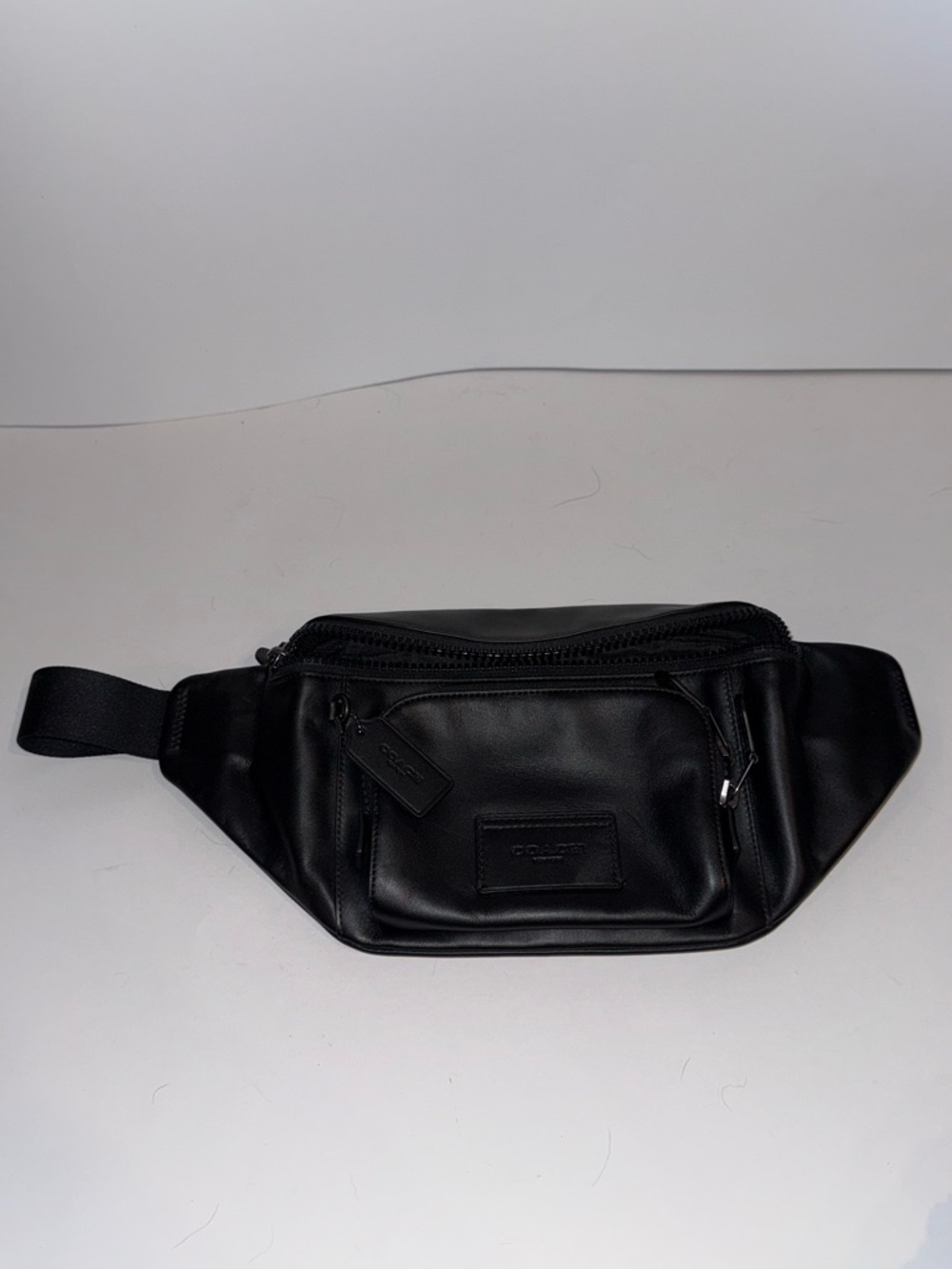Coach Black Leather Belt Bag